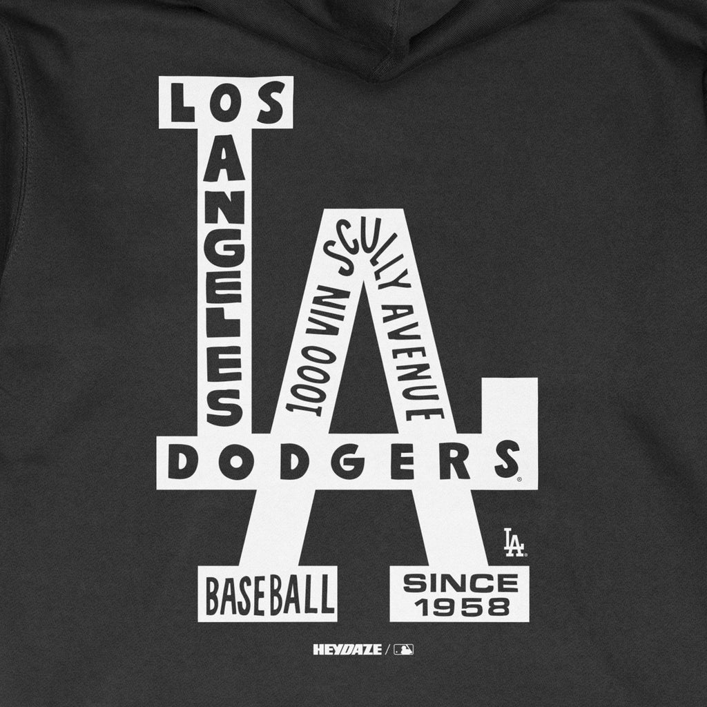 Los Angeles Dodgers - Word Map Hoodie - Black