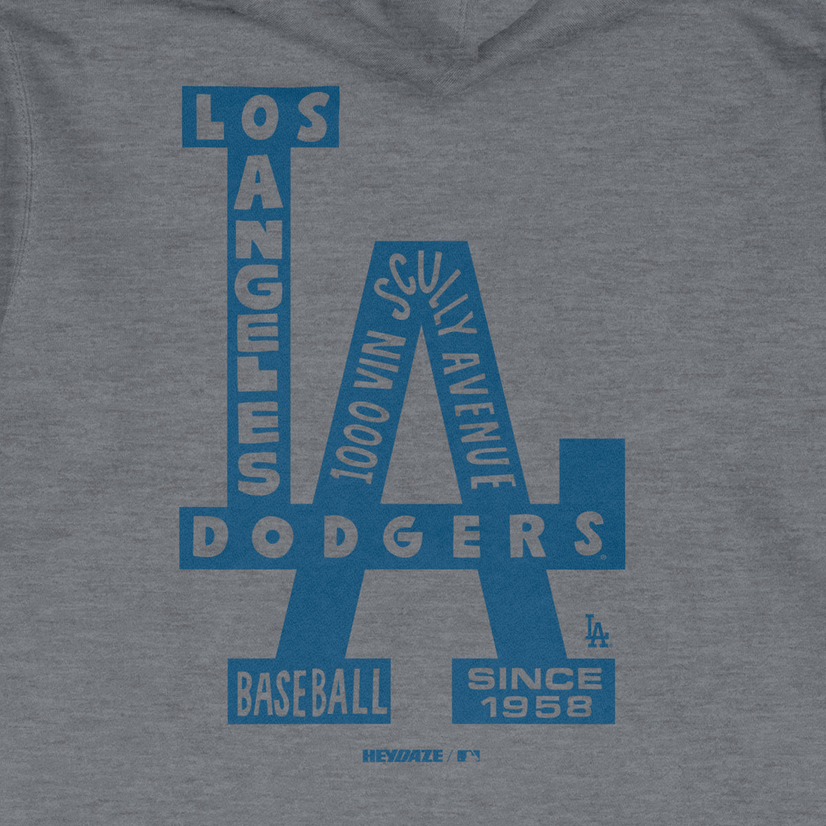 Los Angeles Dodgers - Word Map Hoodie - Grey