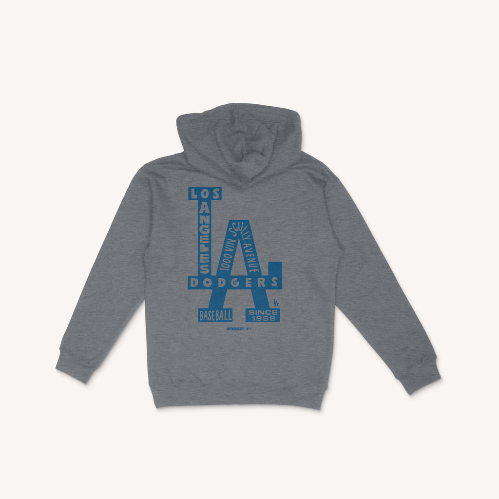 Los Angeles Dodgers - Word Map Hoodie - Grey