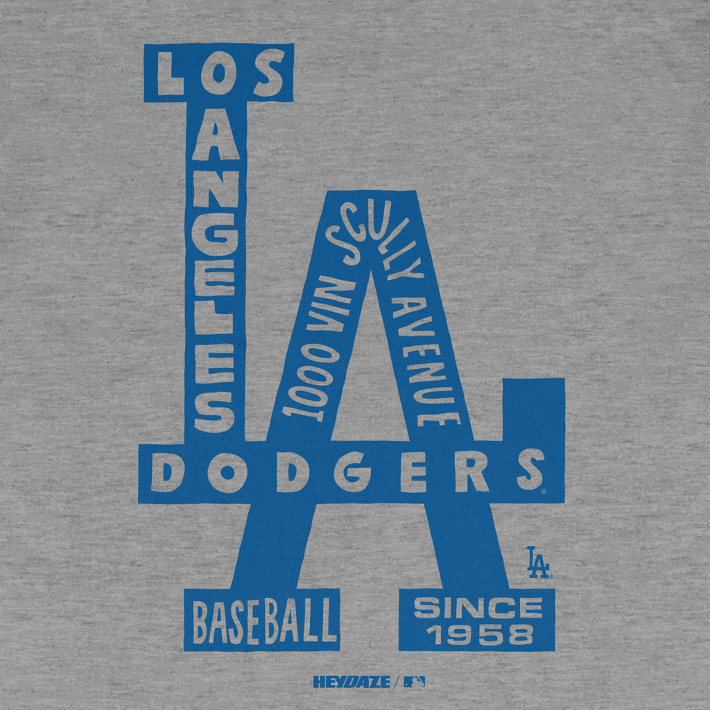 Los Angeles Dodgers - Word Map Tee - Grey