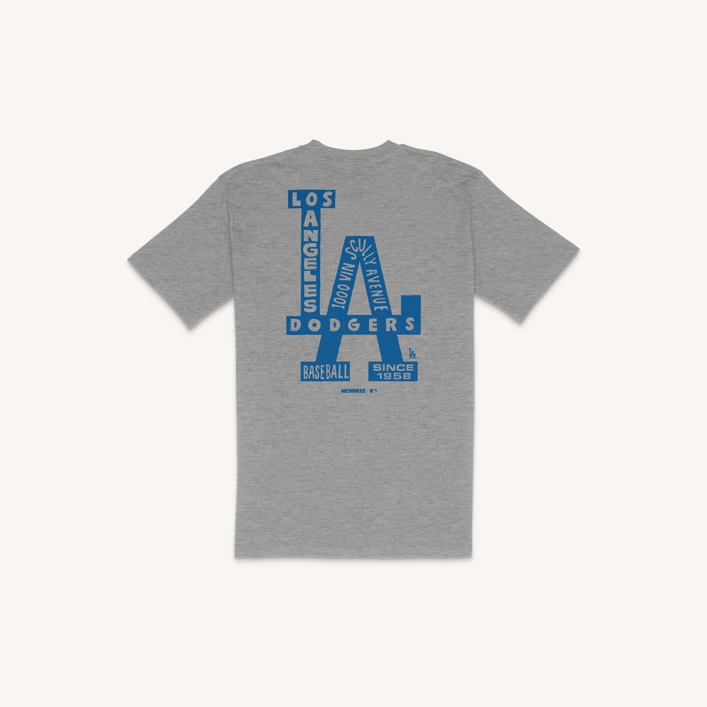 Los Angeles Dodgers - Word Map Tee - Grey